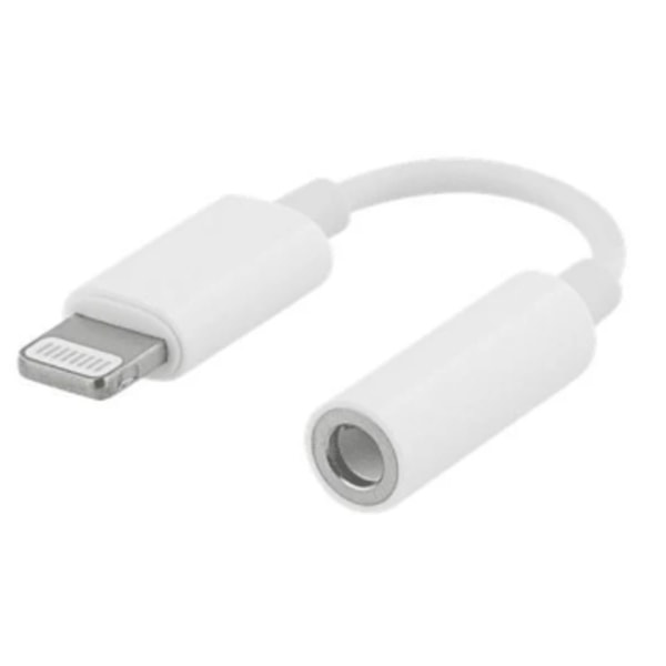 Lightning til 3,5 mm AUX - iPhone / Apple - Hodetelefonadapter Hvit