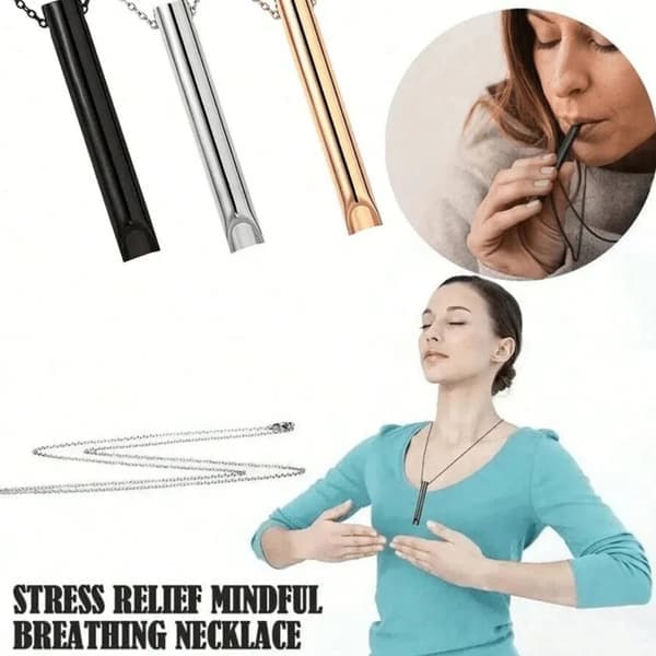 1-pak åndedrætskæde, bruges til at lindre angst og stress, et lydløst meditationsværktøj. sort sort black