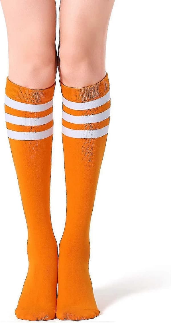 4-pak knæstrømper til kvinder, hverdagsrørstrømper - Yvan Orange hvid Orange white