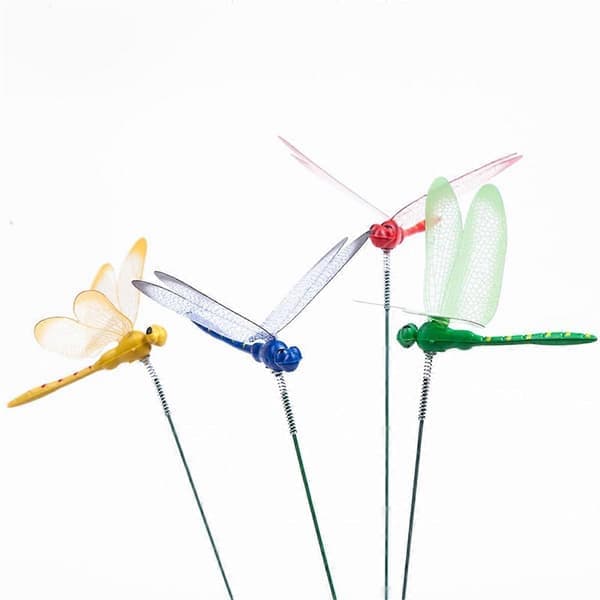 24 stk 3D Libelle Hagedekor Libelle Hagestikker Libelle Hagepynt Terrassepynt