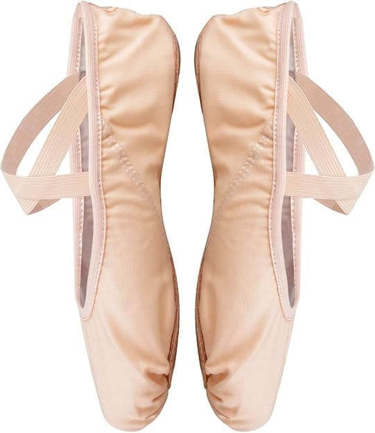 Balletdansesko Split Sål Flade Gymnastik Dansesko Lyserød 6.5 UK Lightpink 6.5 UK