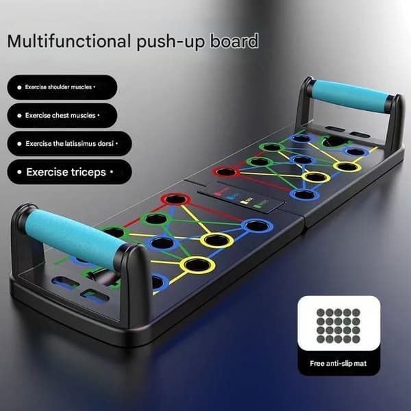 Multifunktionel push-up board, foldbar push-up støtte til voksne, brystmuskeltræner, flad støtte board B B