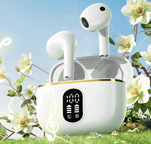 Bluetooth In-Ear Hodetelefoner, Trådløse Hodetelefoner for iPhone og Android hvit white