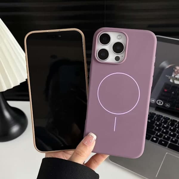 iPhone 15 Pro Max Deksel - Magsafe - Ekstra Støtsikker Ekstra Kamerabeskyttelse Lilla Lilla Lila