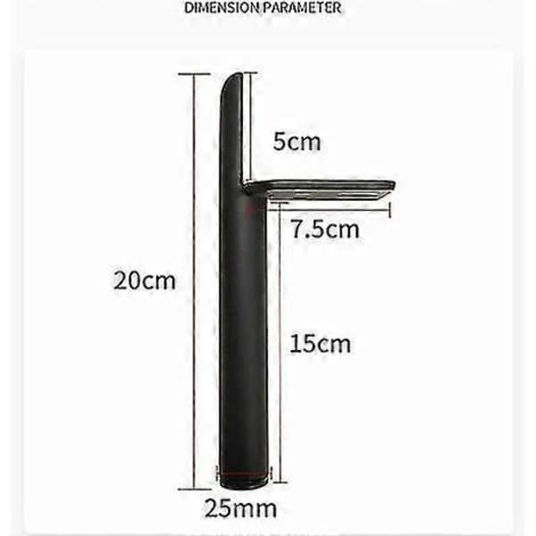 4 svarta möbelben i metall, reservben för 15 cm soffa, golvskydd + halkfri tyst bas [HK]