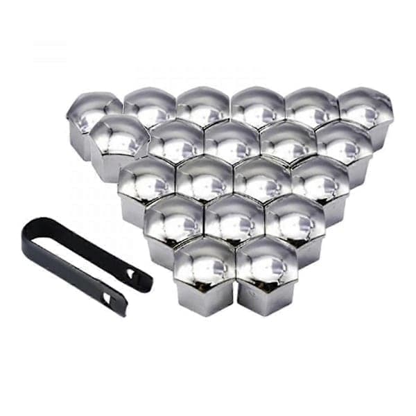 20 stk. hjulmøtrikhætter til biler, rustbeskyttelse, sølv, 17 mm Sølv 17mm Valgfri Sølv 17mm 17mm 17mm