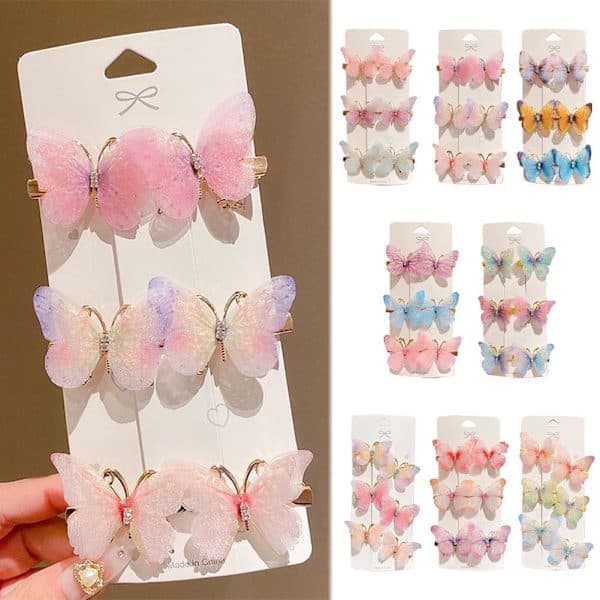 6 stk sommerfuglhårklemmer Mini kjeveklemme hårnål for kvinner og jenter E 6ST E 6PCS E 6PCS