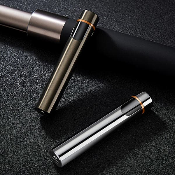 Mini Touch Sensor Flameless Lighter Bærbar USB Genopladelig Vindtæt Lighter Sort Black