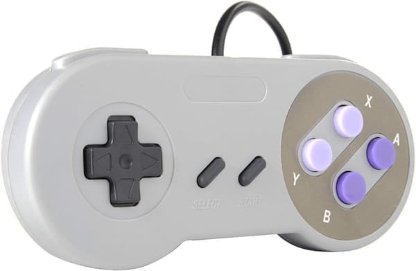 2-pak USB-controller til Super NES SNES, USB Famicom Controller Joypad Gamepad til bærbar Windows PC/MAC/Raspberry Pi Lilla Purple