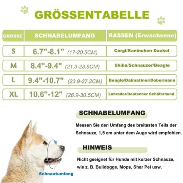 Justerbar hundmunkorg – Andningsbar och reflekterande Grå M Grå M Gray M