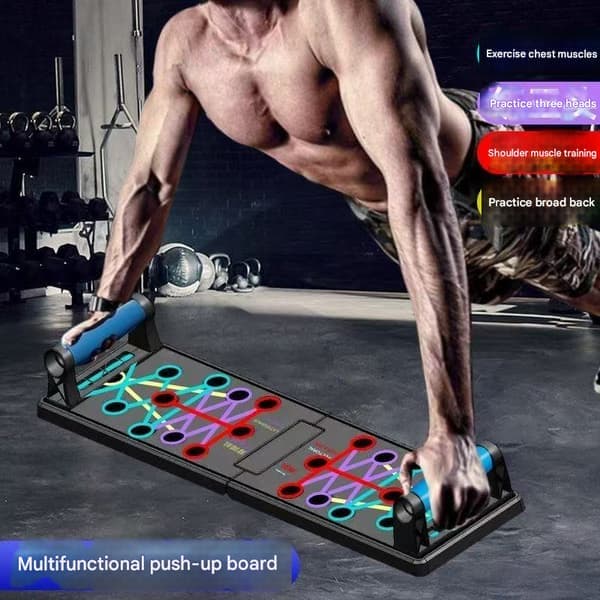 Multifunktionel push-up board, foldbar push-up støtte til voksne, brystmuskeltræner, plank støtte board A A