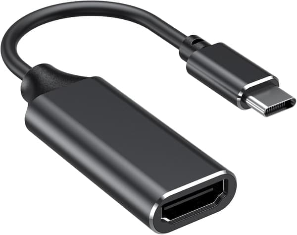 USB C til HDMI 4K Adapter for Mac OS, Type-C til HDMI Adapter [Thunderbolt 3], Kompatibel