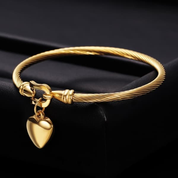 Hestesko spænde armbånd 304 titanium stål kærlighedsarmbånd sølv