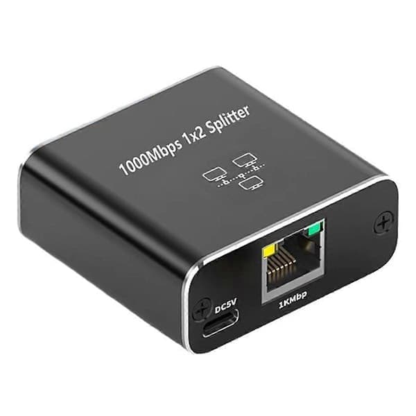 1000 Mbps netværkssplitter Ethernet-splitter til 2 pc-bærbare computere Netværk RJ45-splitter 1 ind 2 ud Gigabit