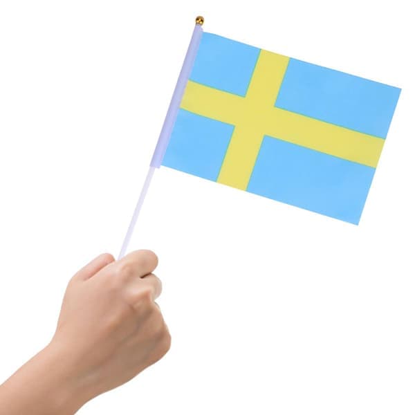 50 flagg Sverige håndflagg svensk fest