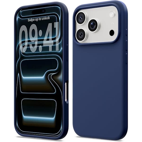 Flydende silikone telefoncover til iPhone 16 Pro Max - Stødsikkert/Fuld beskyttelse, grå Light grey iPhone 16 Pro Max