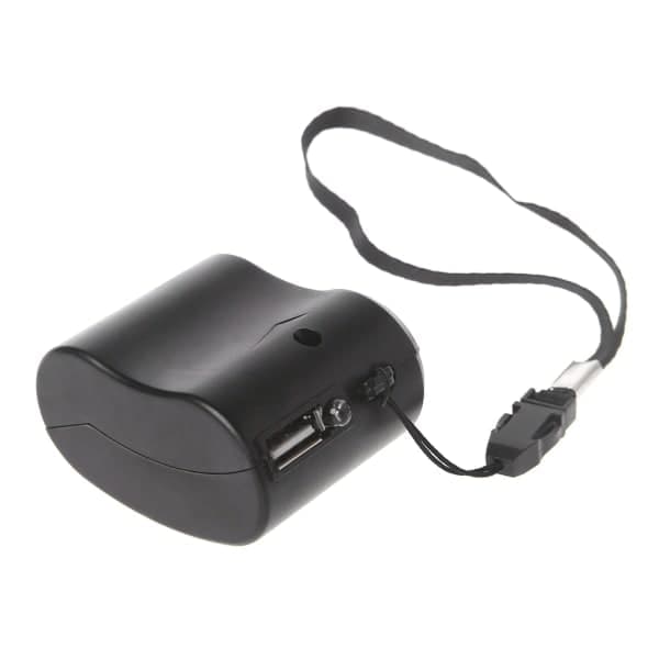 Nødoplader Manuel Håndsving Oplader Strøm USB Oplader til Nødsituationer eller Udendørs Håndsving Oplader Sort Sort Black