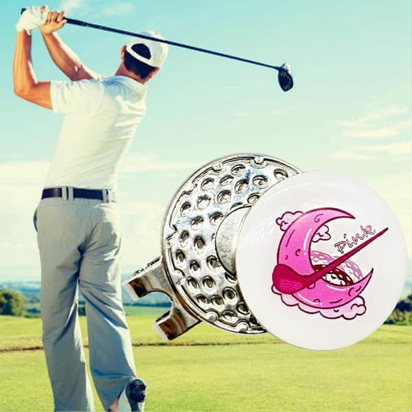 Golfboldmarkør Hatteclips Magnet Golfboldmarkør med Hatteclips Golftilbehør til Golfspillere Mænd Kvinder