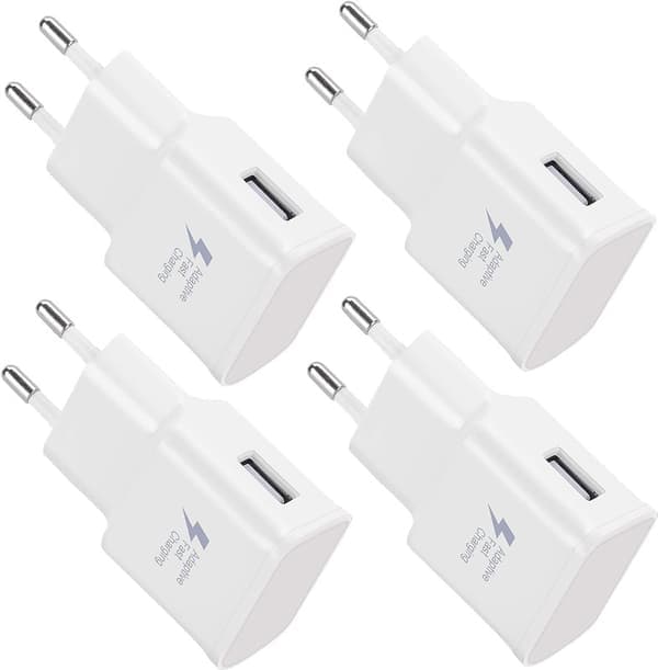 4-pak USB-strømadapter 5V-2A Universal Hurtigoplader