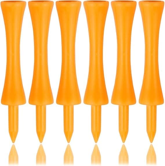 Oranssit golf-tiit muovia 70MM 100 kpl pitkät linnagolf-tiit