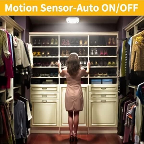 Batteridriven taklampa med rörelsesensor, trådlös rörelsedetektering