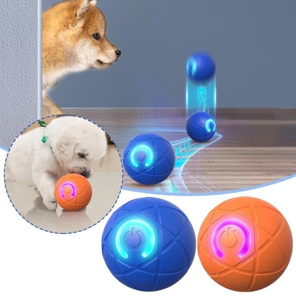 Smart Hundleksaksboll Automatisk Rörlig Studsande Rullande Katt 1st För Hundleksak I6H6 Blå 1st Blå 1st Blue 1pcs