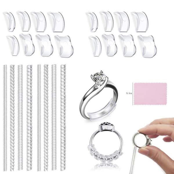 Klippbara ringjusterare - Minska ringstorleken 25-pack transparent 25-st 25-pcs