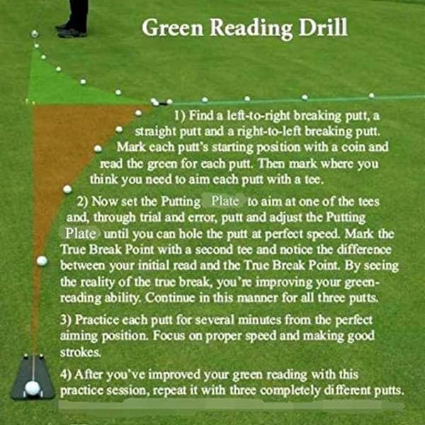 Golf Putting Tutor med gratis lynlåsetui, Golf Putting Træner/Hjælpemiddel