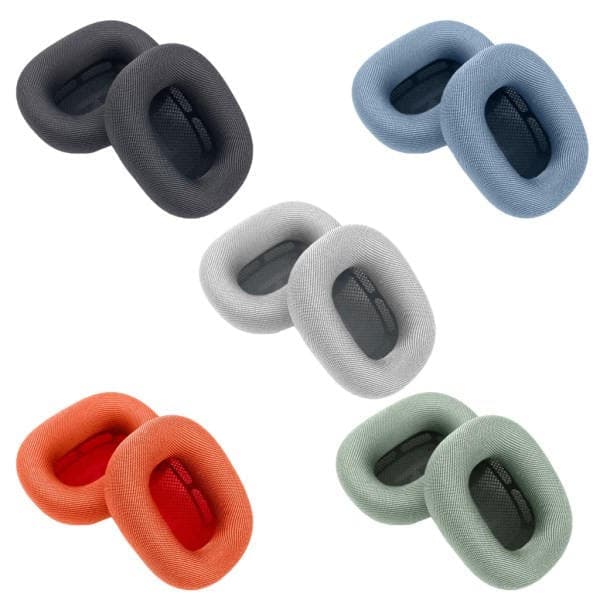 Erstatningsøreputer for AirPods Max hodetelefoner Pute Mesh Stoff Øreklokker Øreputer Sølv Sølv Silver