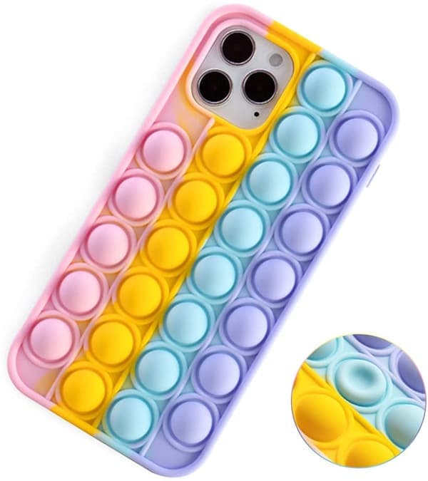 Pop It Fidget Push Bubble Leketøy Telefondeksel Stressball iPhone 12MINI