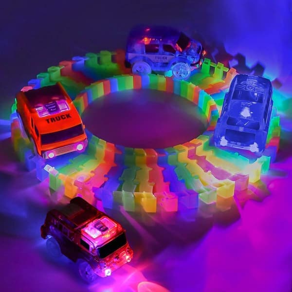 4-pakke lekebiler med 5 LED-lys Pakke 2 Pakke 2 Förpackning 2