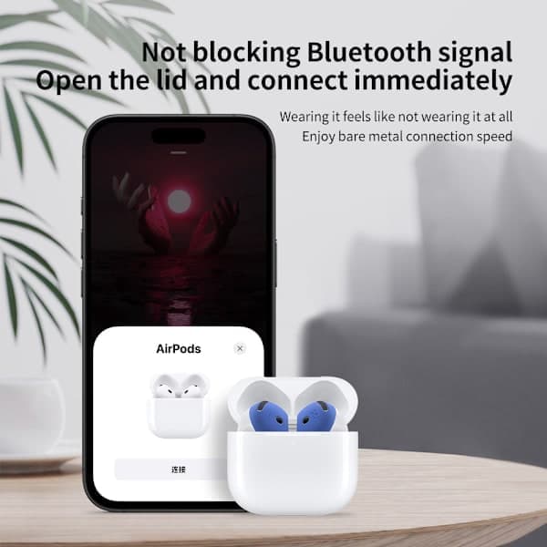 Airpods 4 Silikonørepropper - 2 par, transparente erstatningstupper for forbedret komfort og passform Transparent