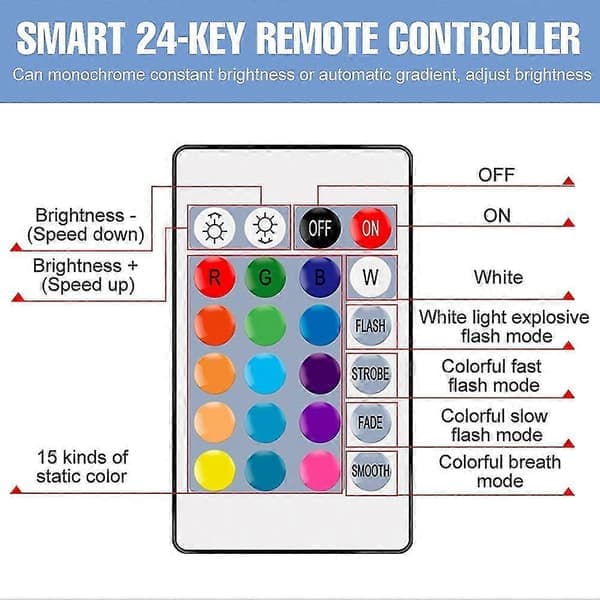 E14 LED Pære Smart Lampe Farve Spotlight Neonskilt RGB med Controller Lys Belysning Dæmpbar