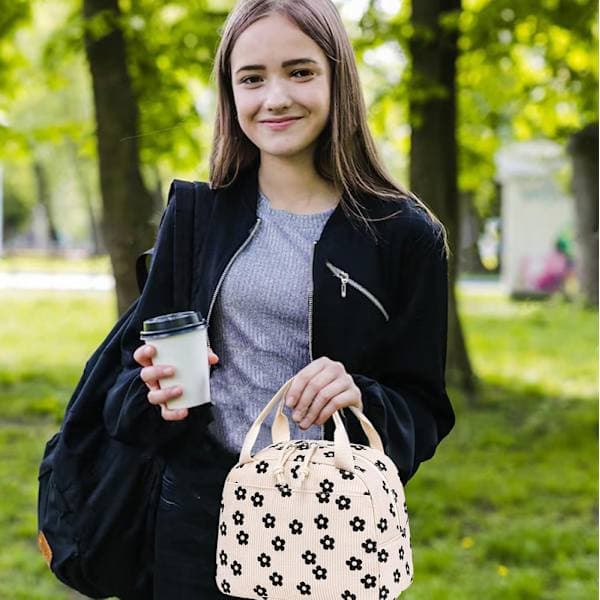 Fløjls Madpose 26cm, Køletaske, Lækagesikker Køletaske, Isoleret Madpose – Isoleret, Multifunktionel, til Picnic og Arbejde E E