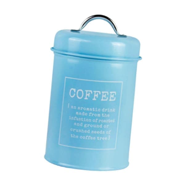 Kaffekrukke Slikkrukke Chokoladekrukke Tørfoder Lufttæt Låg 1,2l Snacks Slik Organizer Køkkenbeholder Til Skabshylde Blå Blue