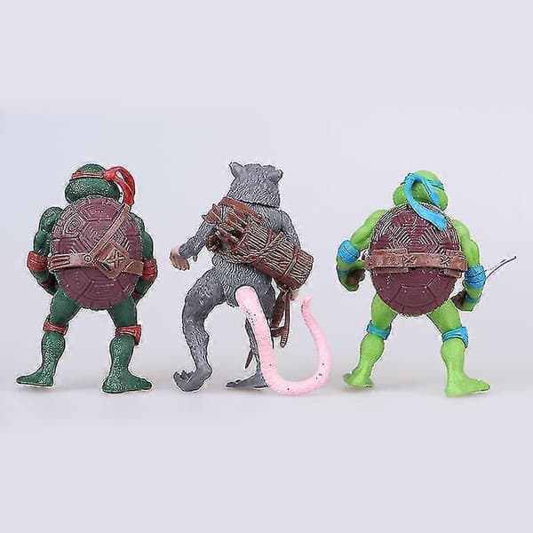 6 stk. ninja turtles sæt actionfigur ninja turtles legetøjssæt plastik legetøjsfigur samling