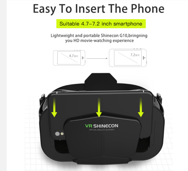 3D VR Virtual Reality Briller, Nyd de Bedste Spil og Videoer (med Bluetooth Controllere), Kompatibel 5 Tommer - 7 Tommer