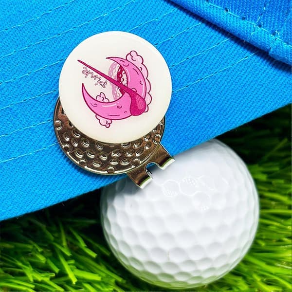 Golfboldmarkør Hatteclips Magnet Golfboldmarkør med Hatteclips Golftilbehør til Golfspillere Mænd Kvinder