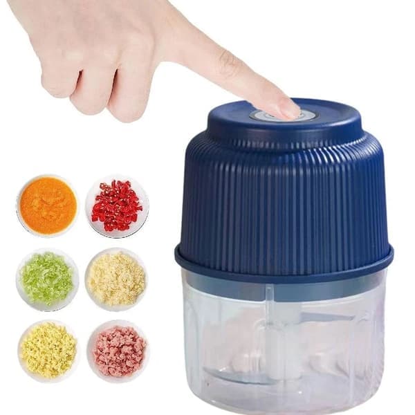 Mini Foodprocessor | Elektrisk Foodprocessor | Mixer | Glasblender | Hvid Hvidløgs- og Krydderimølle White