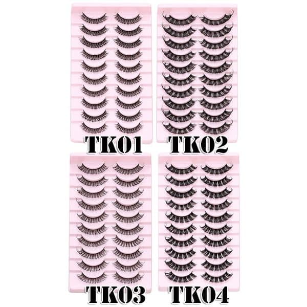 10 paria 3D Mink DD Curl venäläisiä tekoripsiä TK03 TK03