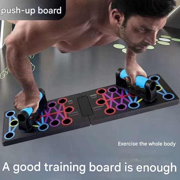Multifunktionel push-up board, foldbar push-up støtte til voksne, brystmuskeltræner, plank støtte board A A