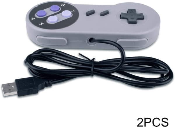 2-pak USB-controller til Super NES SNES, USB Famicom Controller Joypad Gamepad til bærbar Windows PC/MAC/Raspberry Pi Lilla Purple