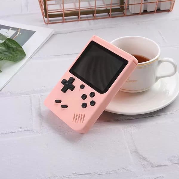 Inbyggd 500 Klassiska Spel Retro Videospelskonsol Barn Present Rosa pink