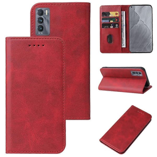 Til Realme GT Master Magnetisk Lukning Læder Telefoncover (Rød)
