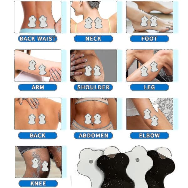 20 stk kompatible med Omron Tens Unit erstatningsputer gjenbrukbare puter 10 par [redusert!!! Ny utgave]