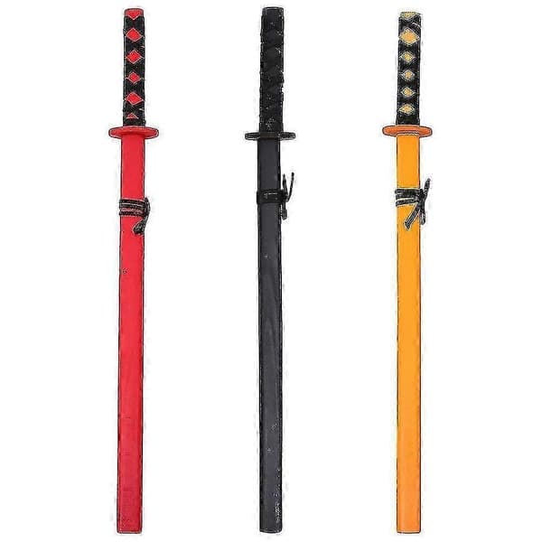 3 stk. træ Katana træ Samurai sværd Cosplay rekvisitter Japansk sværd børnelegetøj