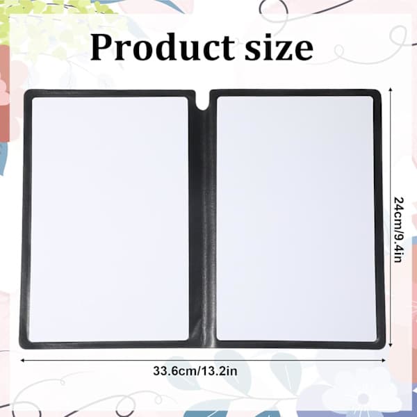 Ny A5 Whiteboard, Genanvendelig Sammenfoldelig Whiteboard Notesbog til Erhverv, Kontor, Skole og Hjem grå gray