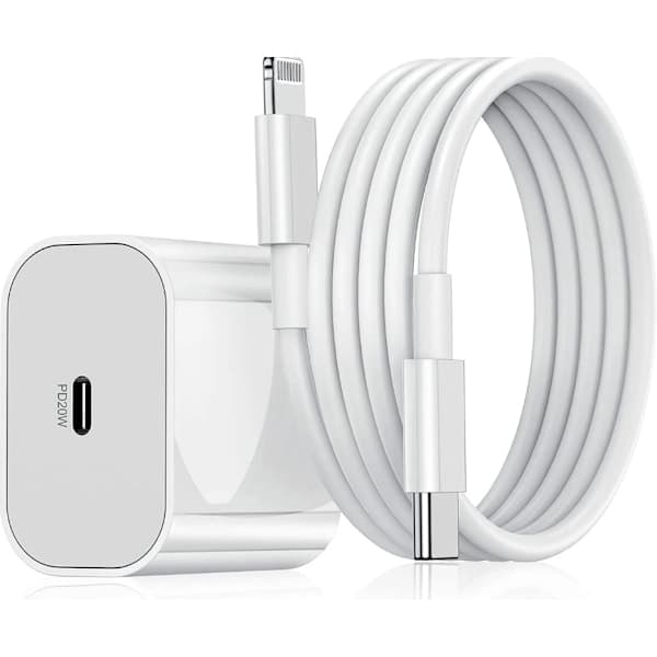 20W snabbladdare för iPhone 11/12/13/14 med 2 m kabel
