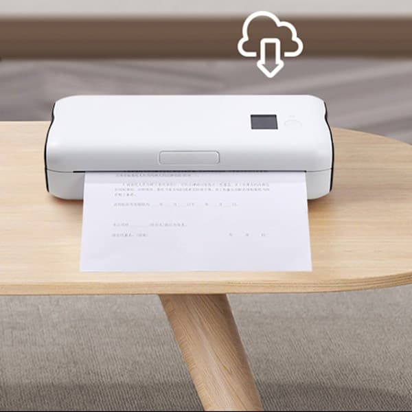 Mini A4-blækfri printer til hjemmebrug, multifunktionel mobilprinter til fotodagbog, kun papir 50 stk. Only Paper 50pcs