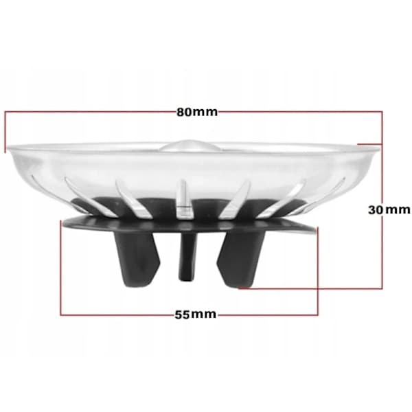 Plugg for IKEA Kjøkken Atlant / Domsjö / Sil til Vask - Kurvventil 1-pakning 1-Pack